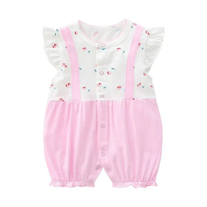 SUMMER CLOTHING™ |Vêtement d'été pour bébé fille - Cigogne et bébé