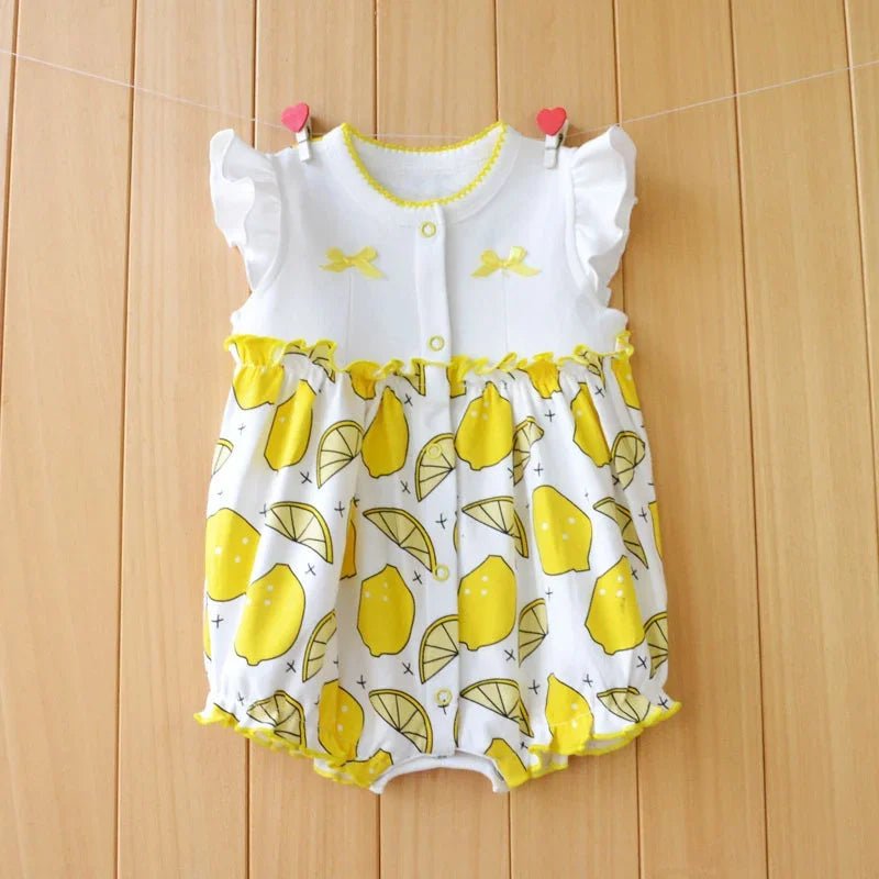 SUMMER CLOTHING™ |Vêtement d'été pour bébé fille - Cigogne et bébé