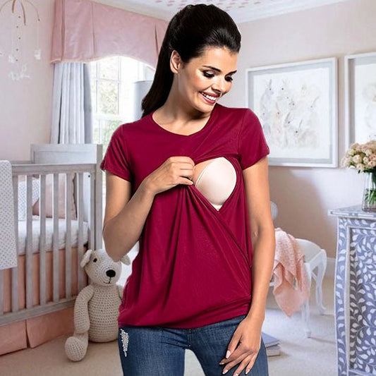 T-shirt pour allaiter - Cigogne et bébé