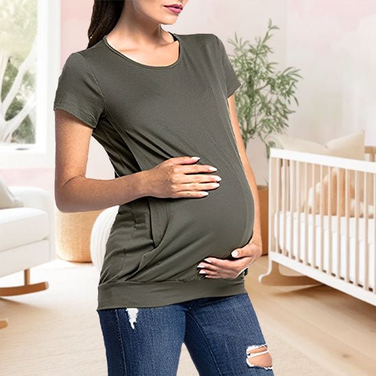T-shirt pour allaiter - Cigogne et bébé