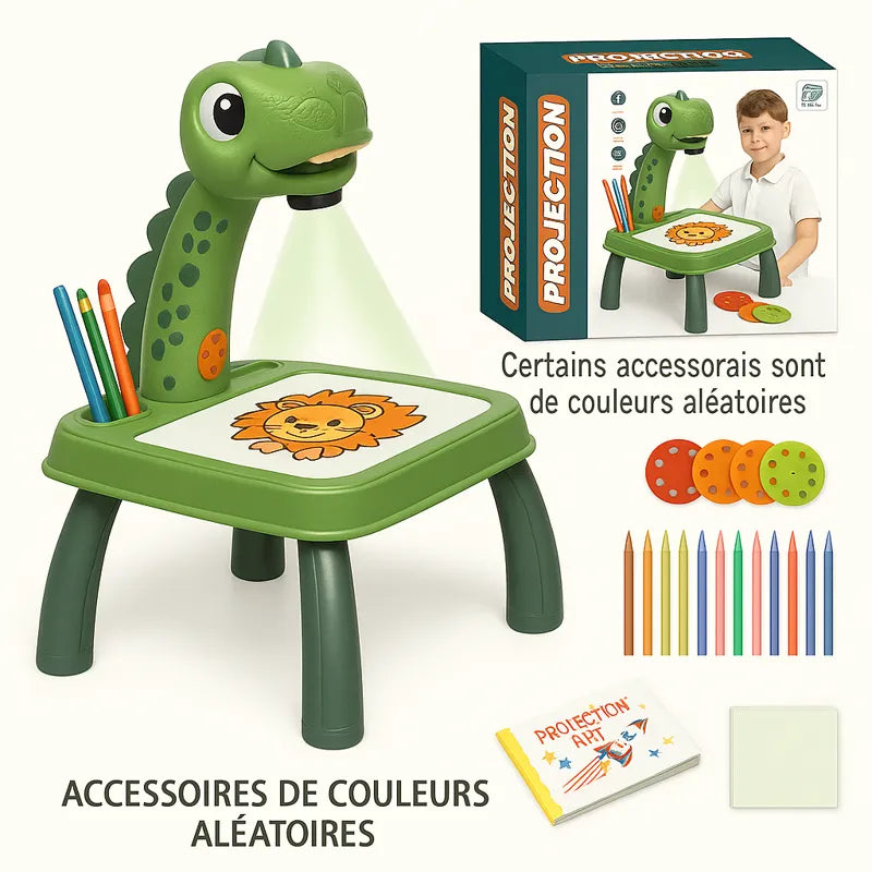 Table à dessin en forme de dinosaure