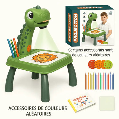 Table à dessin en forme de dinosaure
