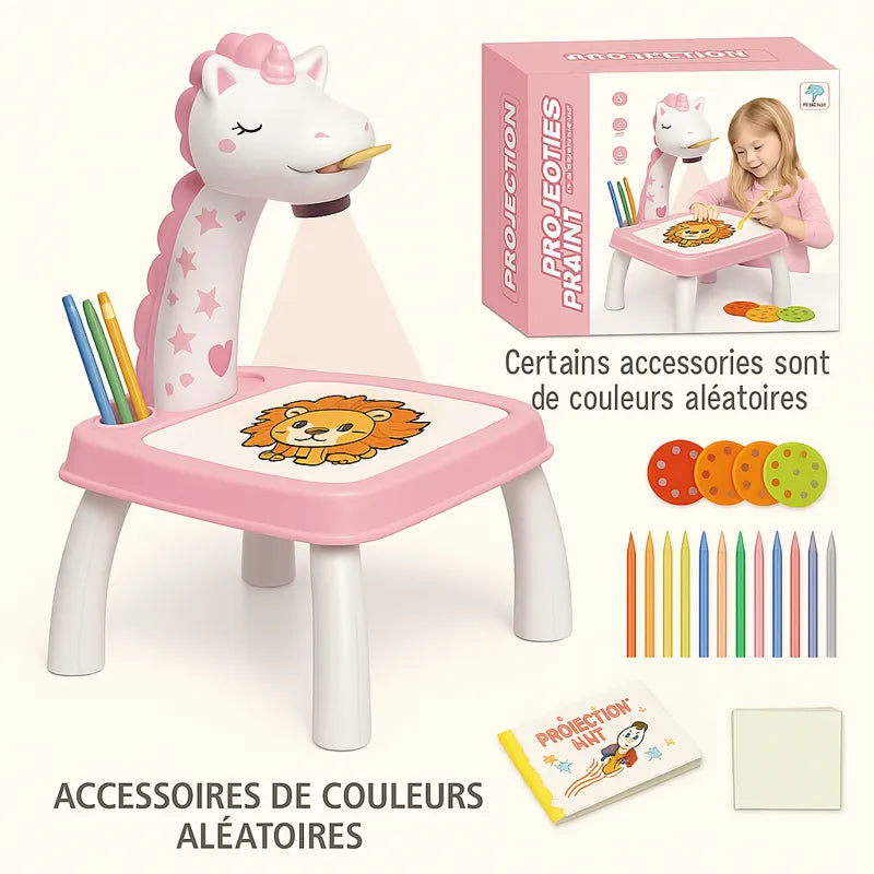 Table a dessin en forme de licorne