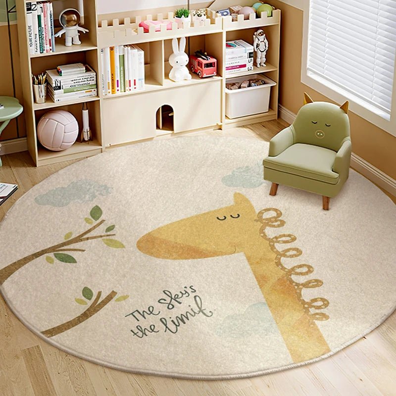 Tapis chambre d'enfant - Cigogne et bébé