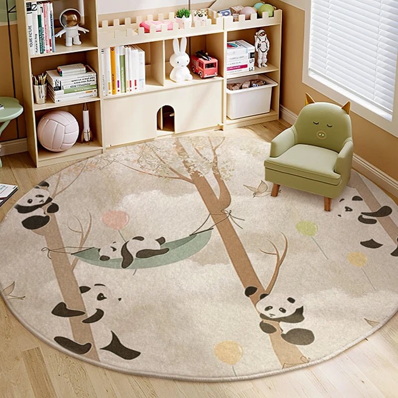 Tapis chambre d'enfant - Cigogne et bébé