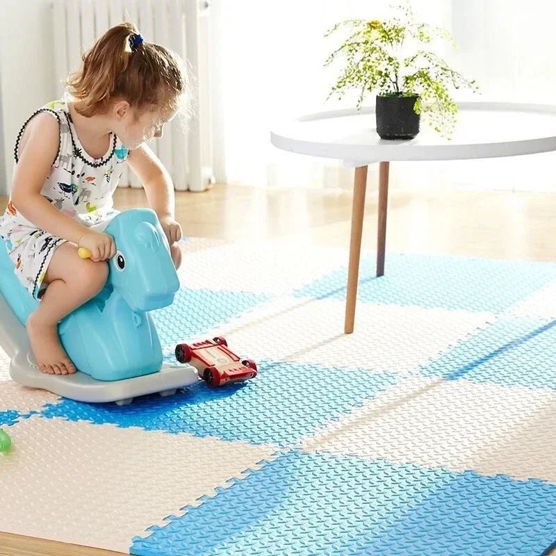 Tapis d'éveil - puzzle en mousse - Cigogne et bébé