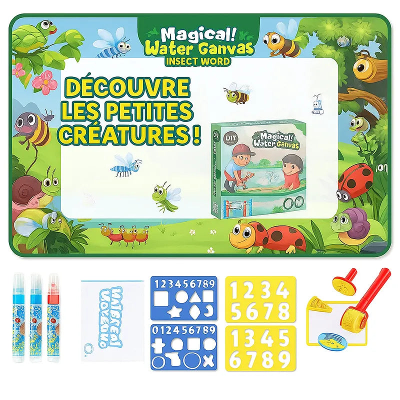 Tapis de dessin magique pour enfant – Découvre les insectes et petites créatures