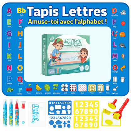 Tapis de dessin magique pour enfant – Alphabet et lettres colorées