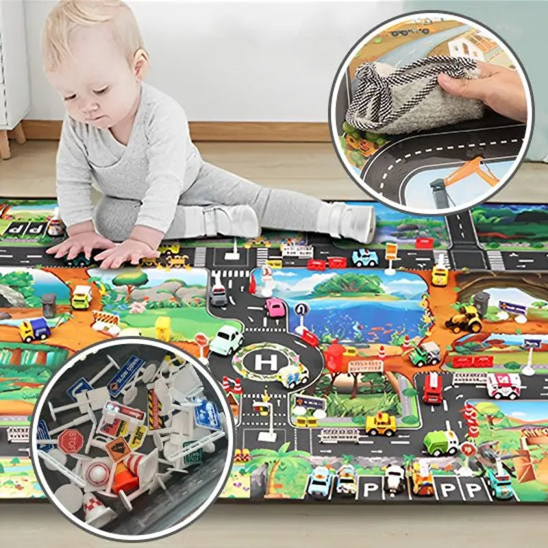 Bébé qui joue sur un tapis de jeu