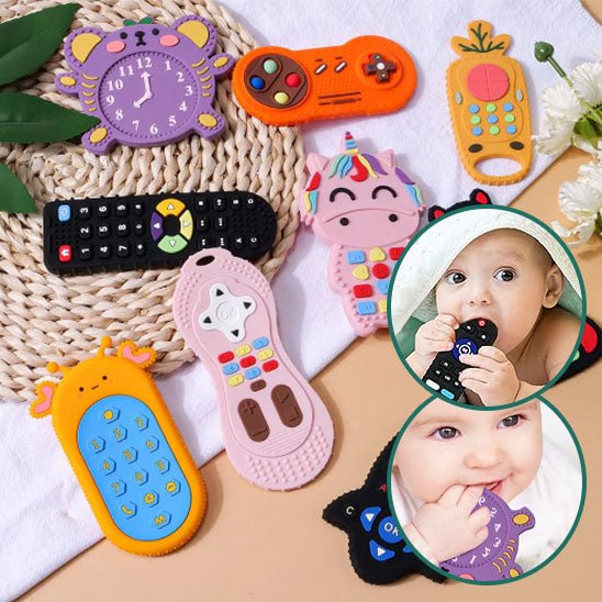 Teething ring™ | Anneau de dentition en SILICONE pour bébé, - Cigogne et bébé