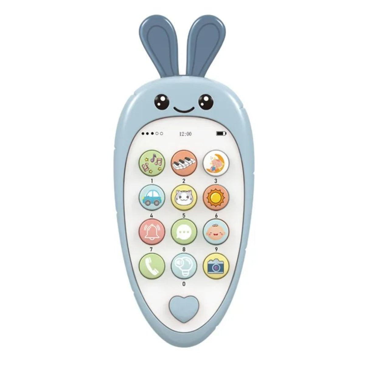 téléphone jouet bébé bleu avec boutons musicaux pour éveil bébé