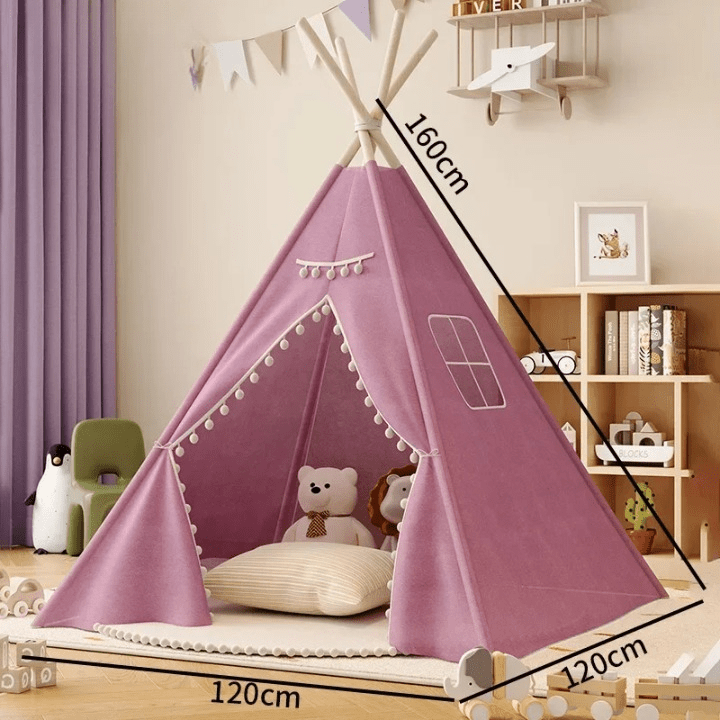 Tente tipi pour enfants - Cigogne et bébé