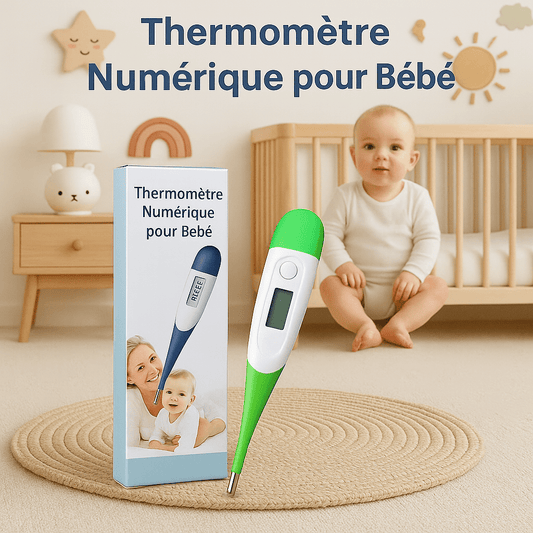 Thermomètre numérique pour bébé - Cigogne et bébé