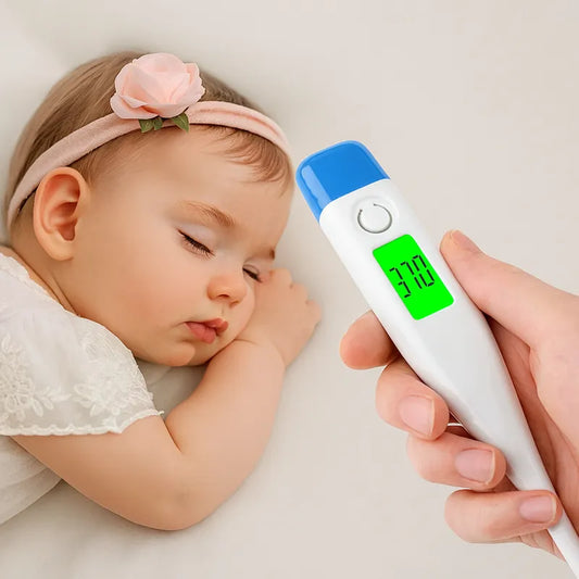 Thermomètre sans contact bébé mesurant la température pendant le sommeil