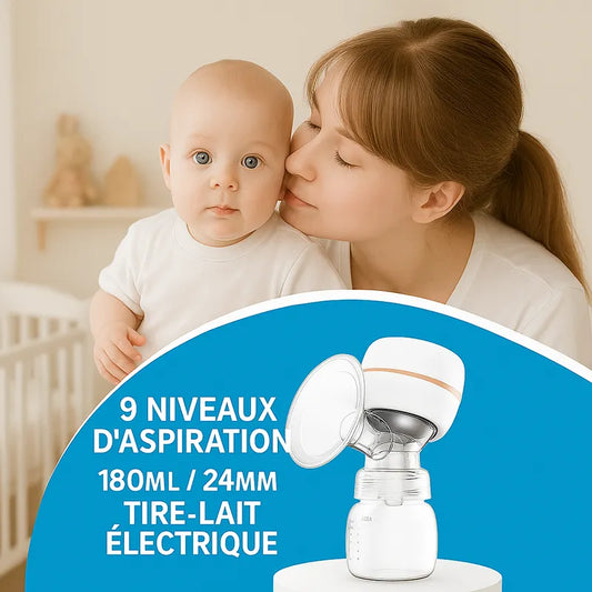 Tire-lait électrique 180ml 9 niveaux aspiration maman bébé