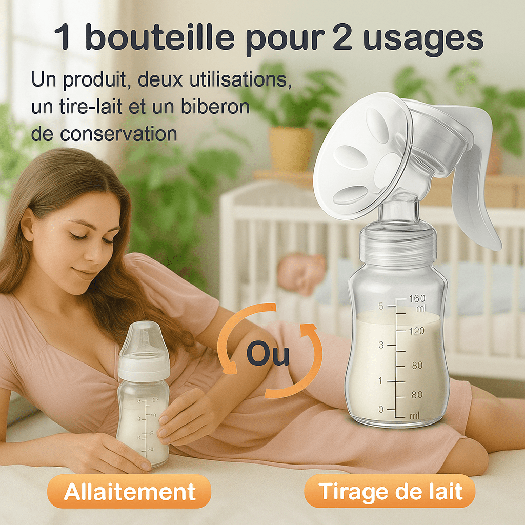 Tire - lait manuel - Cigogne et bébé