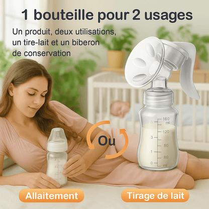 Tire - lait manuel - Cigogne et bébé