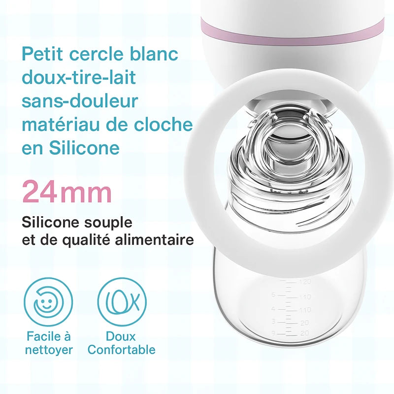 Tire-lait silicone 24mm doux sans douleur facile à nettoyer