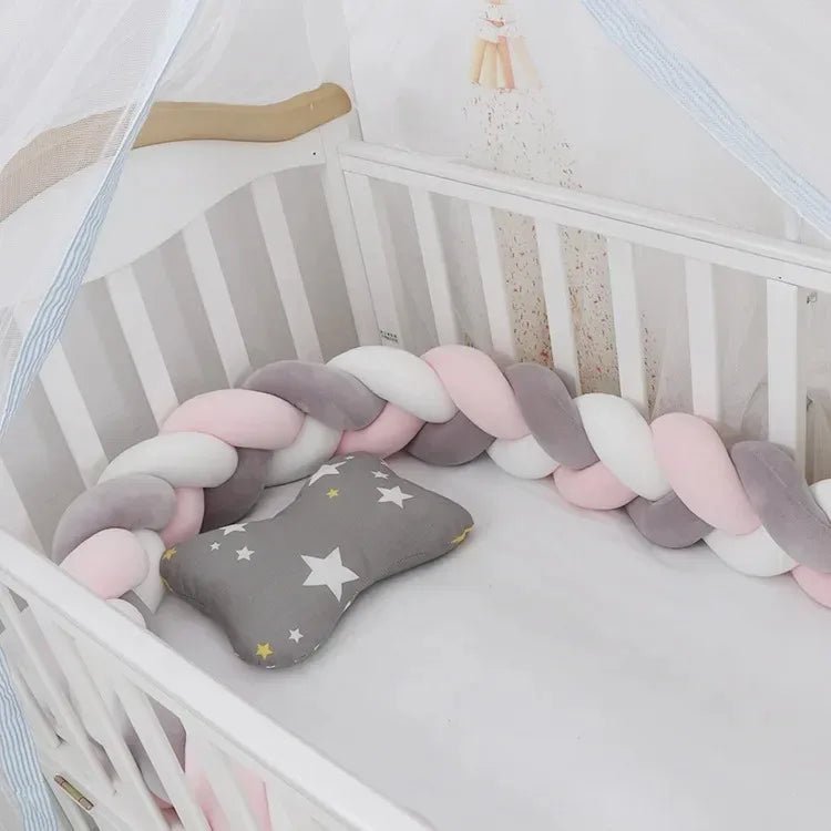 Tresse de lit pour bébé - Cigogne et bébé