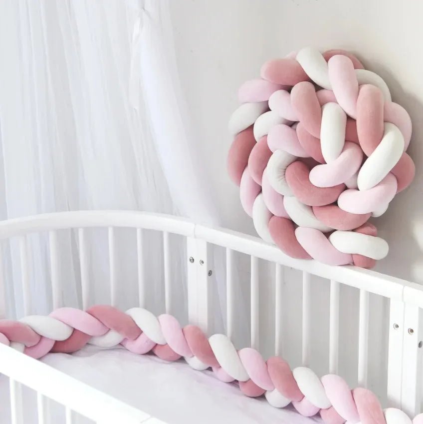 Tresse de lit pour bébé - Cigogne et bébé