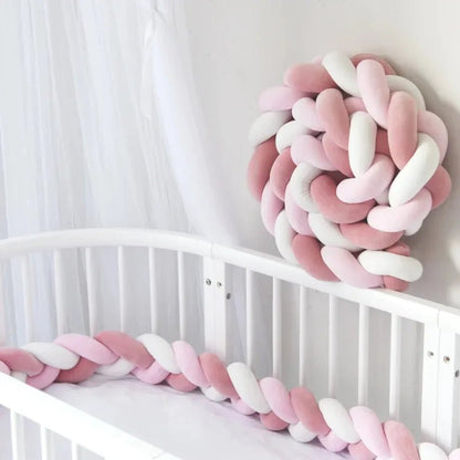 Tresse de lit pour bébé - Cigogne et bébé