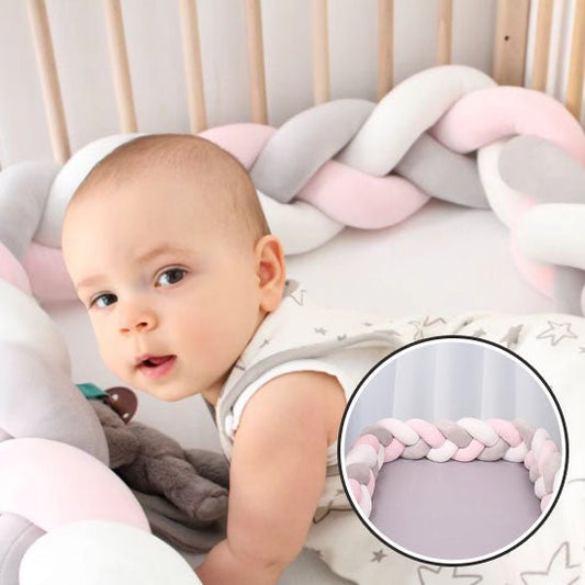Tresse de lit pour bébé - Cigogne et bébé