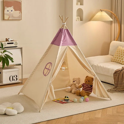 Tipi enfant | Tente de jeu pliable en coton et lin