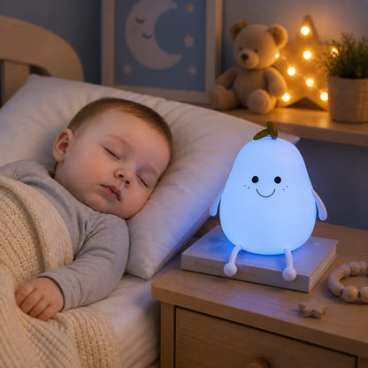 Veilleuse bébé poire – Lampe décorative douce pour chambre bébé