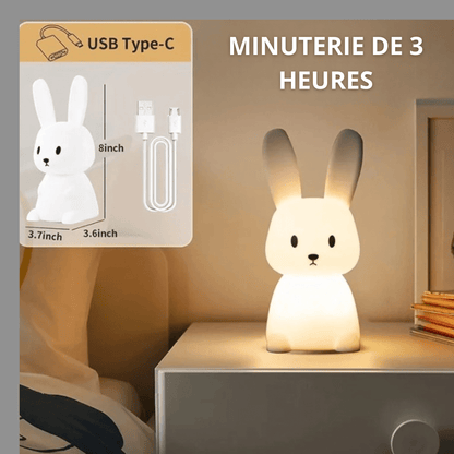 Veilleuse lapin - Cigogne et bébé