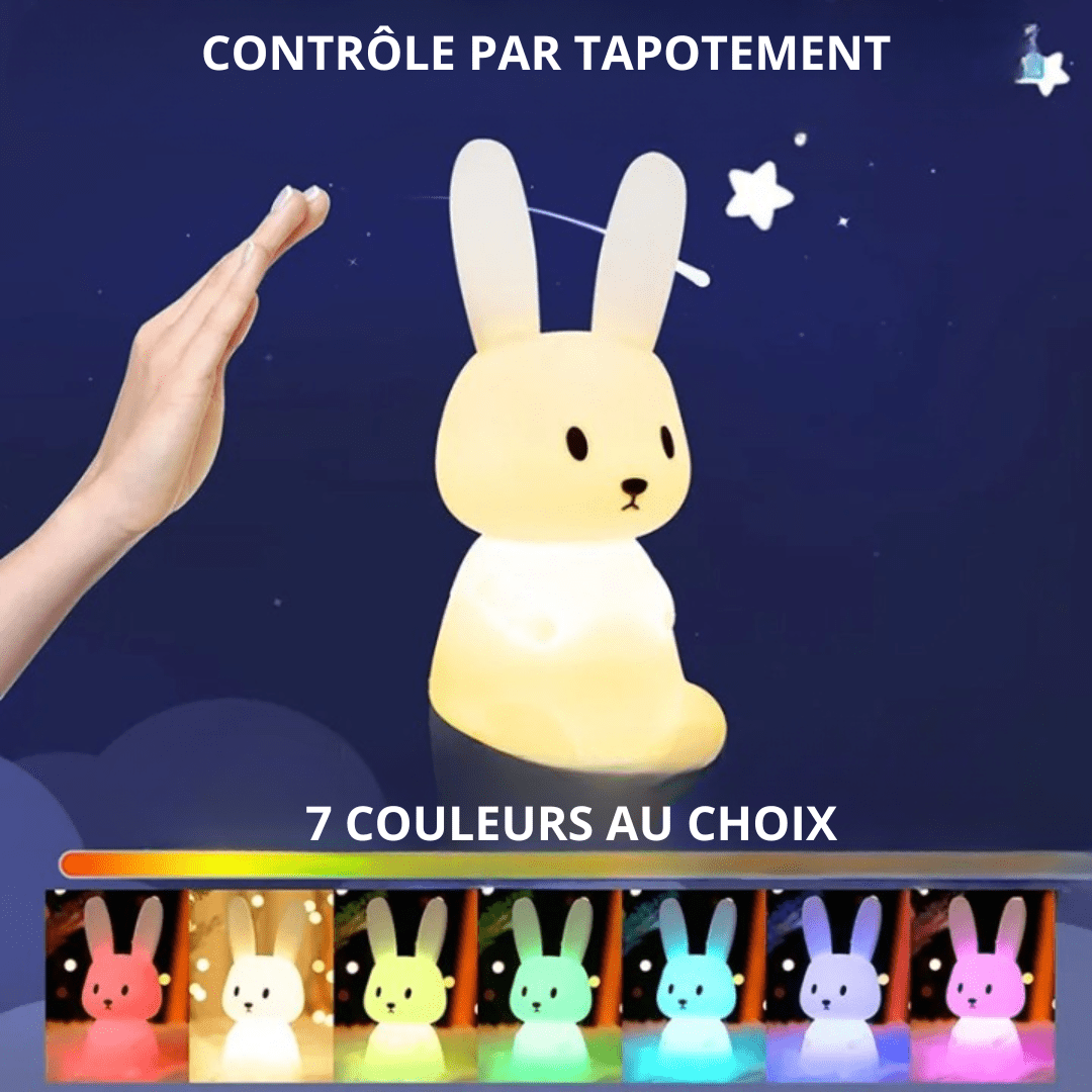 Veilleuse lapin - Cigogne et bébé