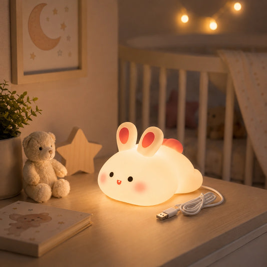veilleuse lapin bébé chambre enfant lumière douce lampe nuit bébé déco apaisante