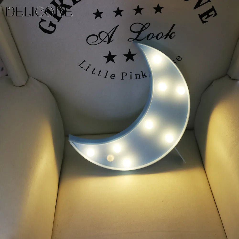 Veilleuse led pour chambre d'enfant - Cigogne et bébé