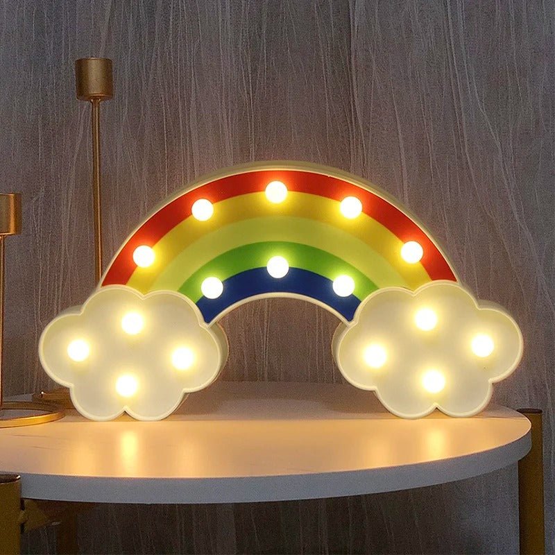 Veilleuse led pour chambre d'enfant - Cigogne et bébé