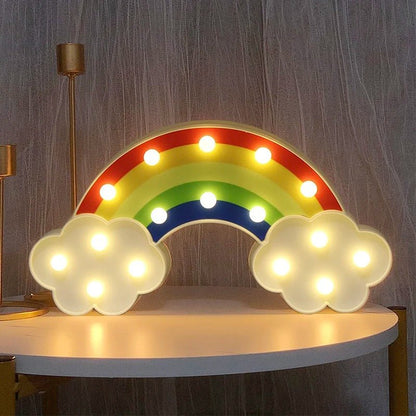 Veilleuse led pour chambre d'enfant - Cigogne et bébé