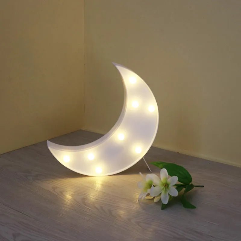 Veilleuse led pour chambre d'enfant - Cigogne et bébé