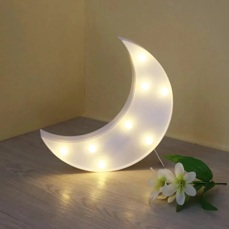 Veilleuse lune LED blanche lumineuse pour chambre enfant