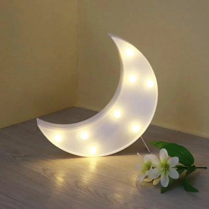 Veilleuse lune LED blanche lumineuse pour chambre enfant