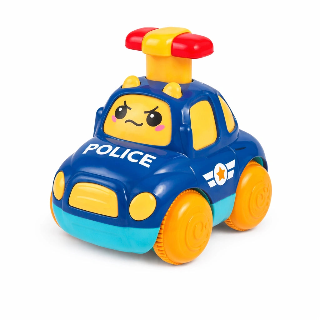 Voiture jouet bébé police press and go éducative